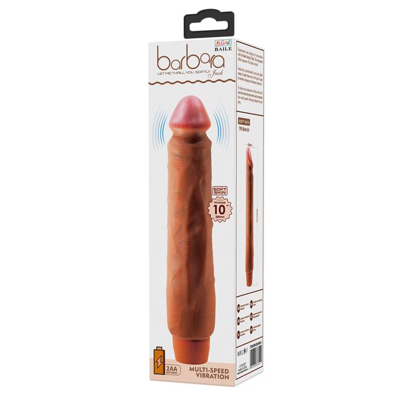Baile - Jack Vibrador Realístico 26 Cm Mulato