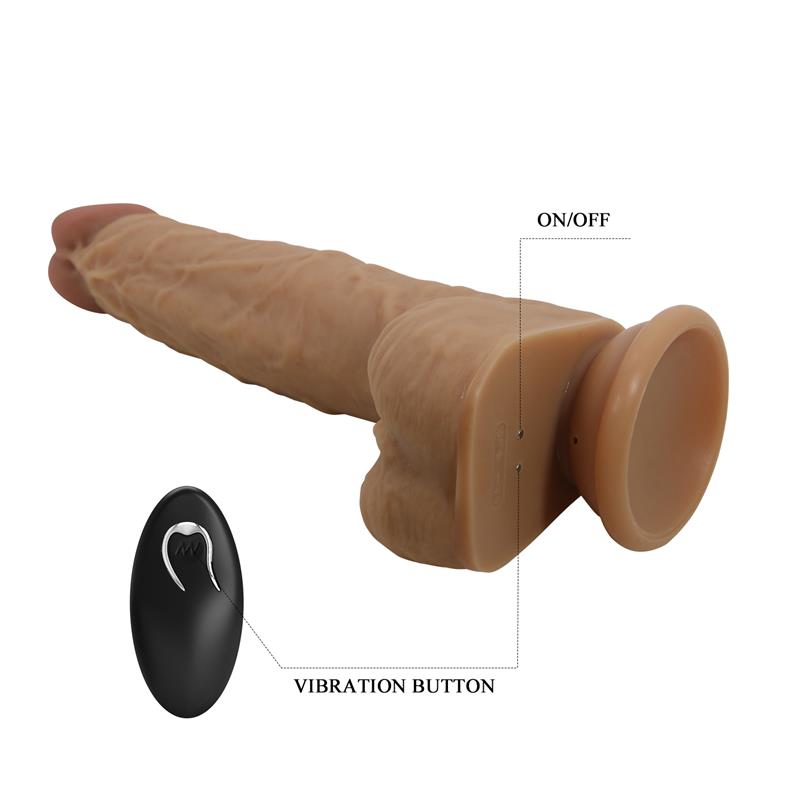Pretty Love - Jonathan Dildo Silicona 3 Vibraciones + 3 Medidas Inserción Control Remoto 21 Cm