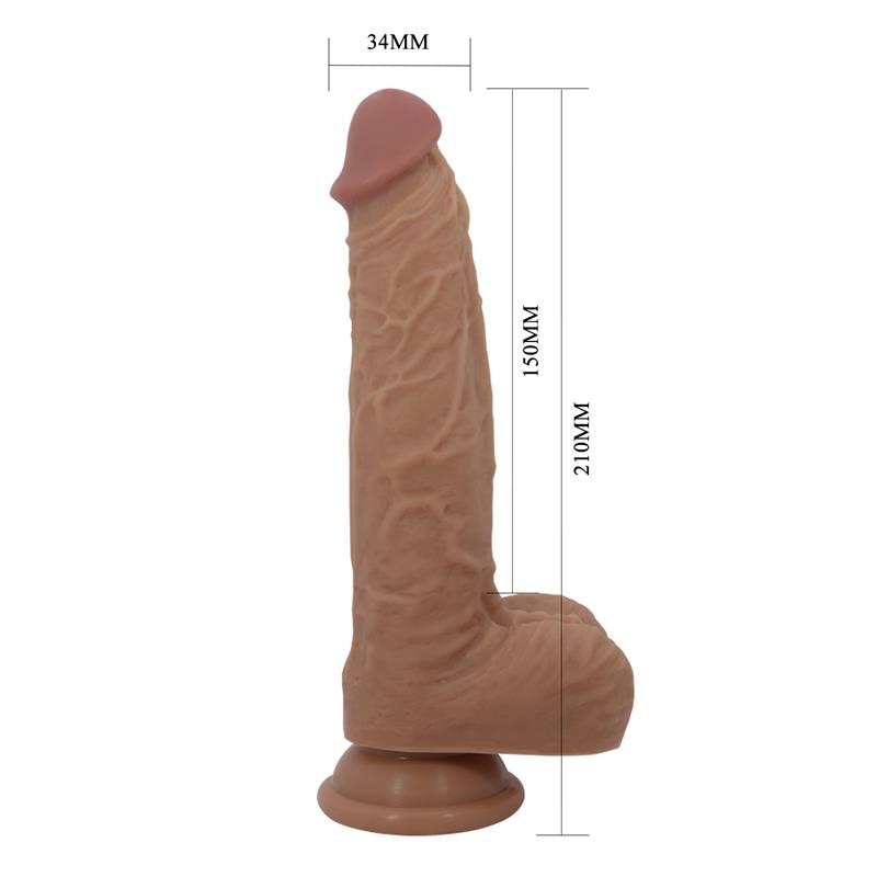 Pretty Love - Jonathan Dildo Silicona 3 Vibraciones + 3 Medidas Inserción Control Remoto 21 Cm
