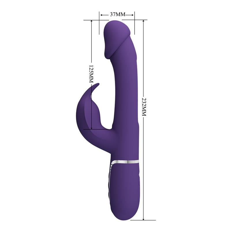 Pretty Love - Kampas Vibrador Rabbit 3 En 1 Multifunción Con Lengua Violeta