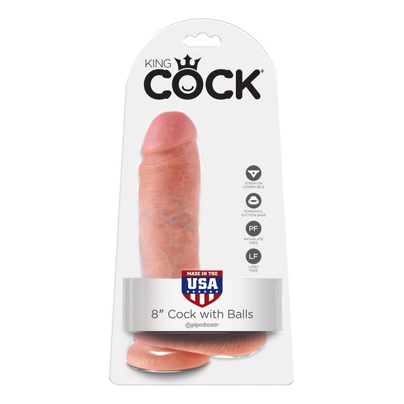 King Cock - 8 Pene Realistico Natural 20.3 Cm