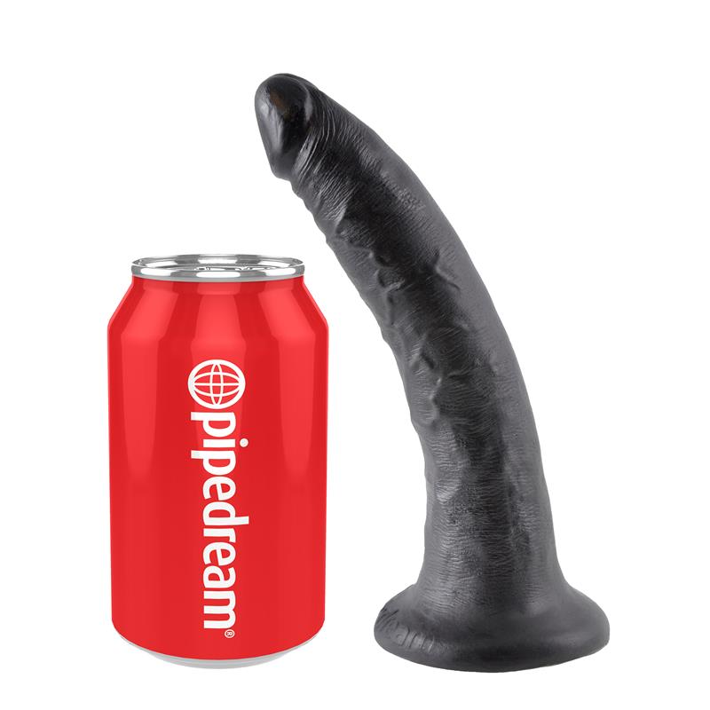 King Cock - 7 Pene Negro 17.8 Cm