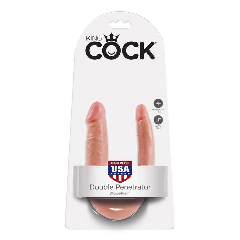 King Cock Pene Doble Penetración Pequeño 5 - Color Natural