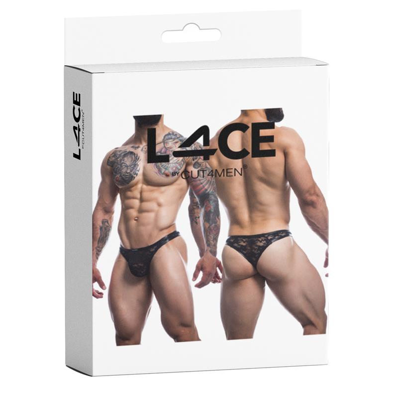 L4ce03 Tanga Con Encaje Talla (Interno):S