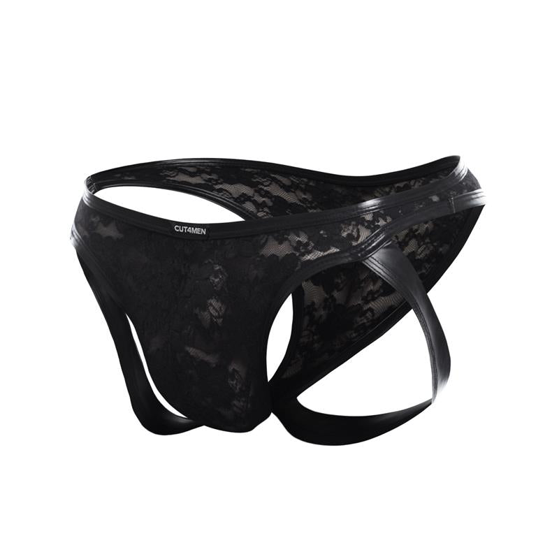 L4ce04 Slip Estilo Suspensorio Con Encaje Talla (Interno):S