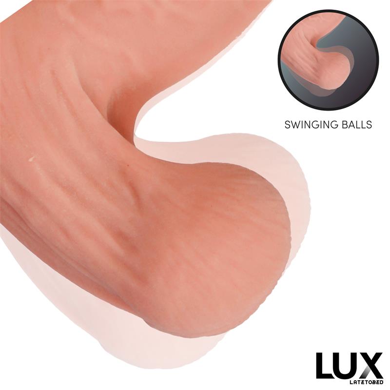 Lars Dildo Triple Densidad Con Testículos Oscilantes 7.6