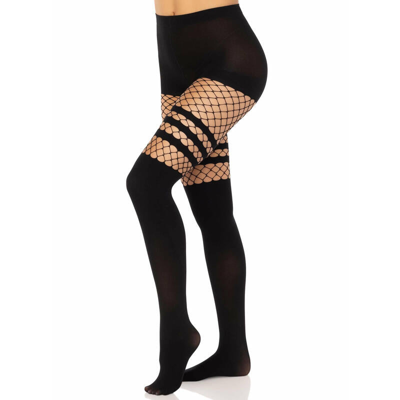 Leg Avenue - Pantyhouse Medias Rejilla Negro