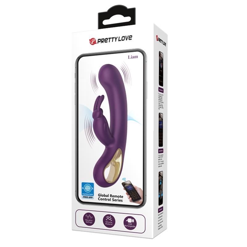 Pretty Love - Liam Vibrador Rabbit & Estimulador Punto G Morado