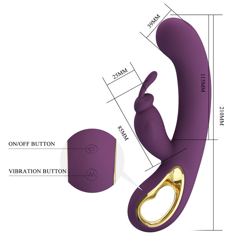 Pretty Love - Liam Vibrador Rabbit & Estimulador Punto G Morado