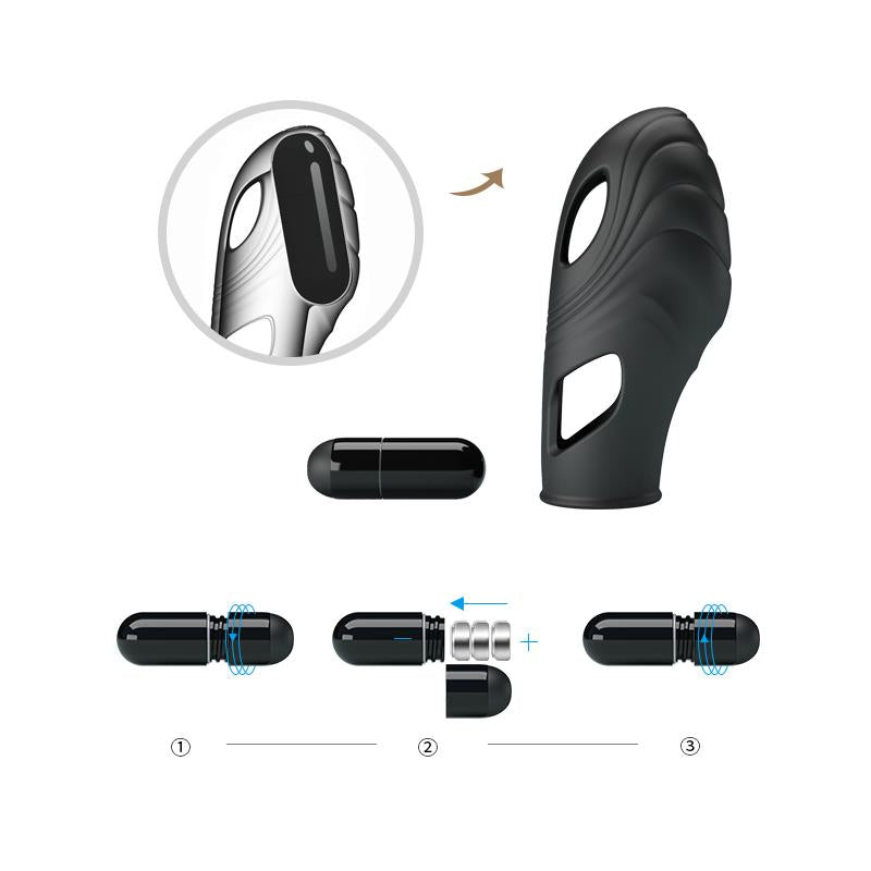 Pretty Love - Lich Vibrador De Dedo Silicona Negro