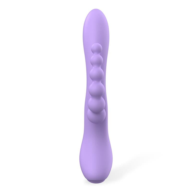Vibrador  Lindsay Con Cadena Anal Silicona Líquida Unibody Flexible 2 Motores