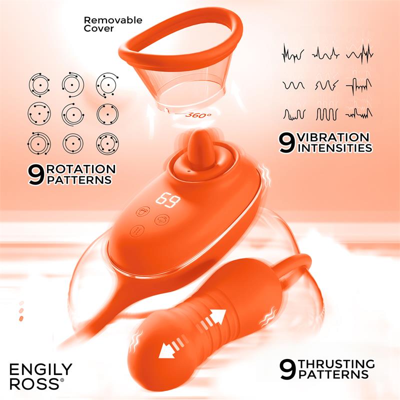 Lizer Pro Estimulador Con Lengua Oscilante, Bomba De Vacio Y Huevo Con Up And Down