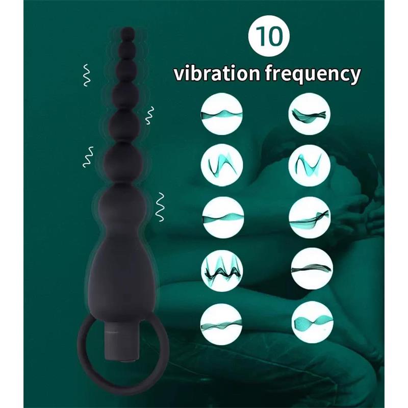 Marbe Cadena Anal Con Vibración Usb Silicona
