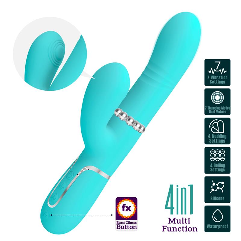 Pretty Love - Vibrador Punto G Multifunción Verde Agua