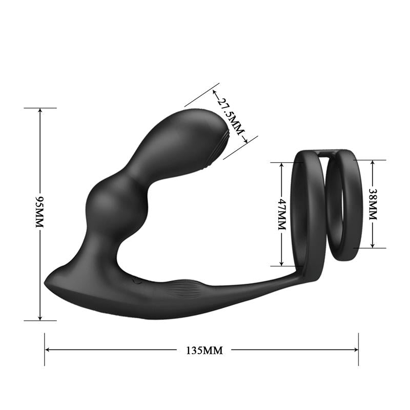 Pretty Love - Marshall Anillo Para Pene + Plug Anal Vibratorio & Control Remoto