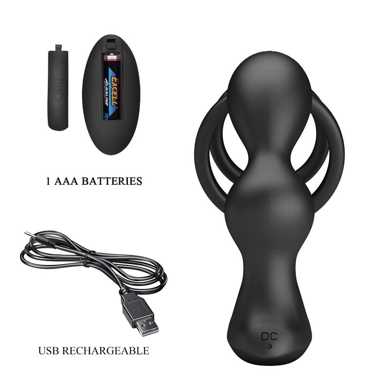 Pretty Love - Marshall Anillo Para Pene + Plug Anal Vibratorio & Control Remoto