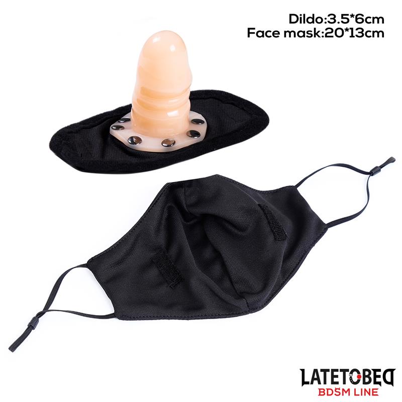 Mascarilla Con Accesorio De Dildo 6 Cm Desmontable