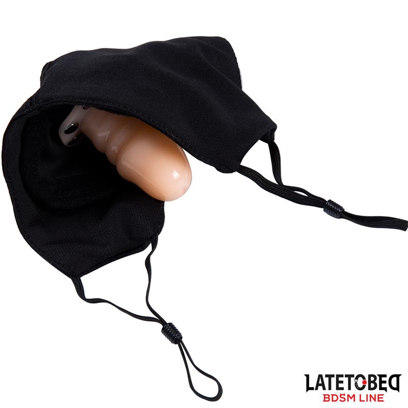 Mascarilla Con Accesorio De Dildo 6 Cm Desmontable