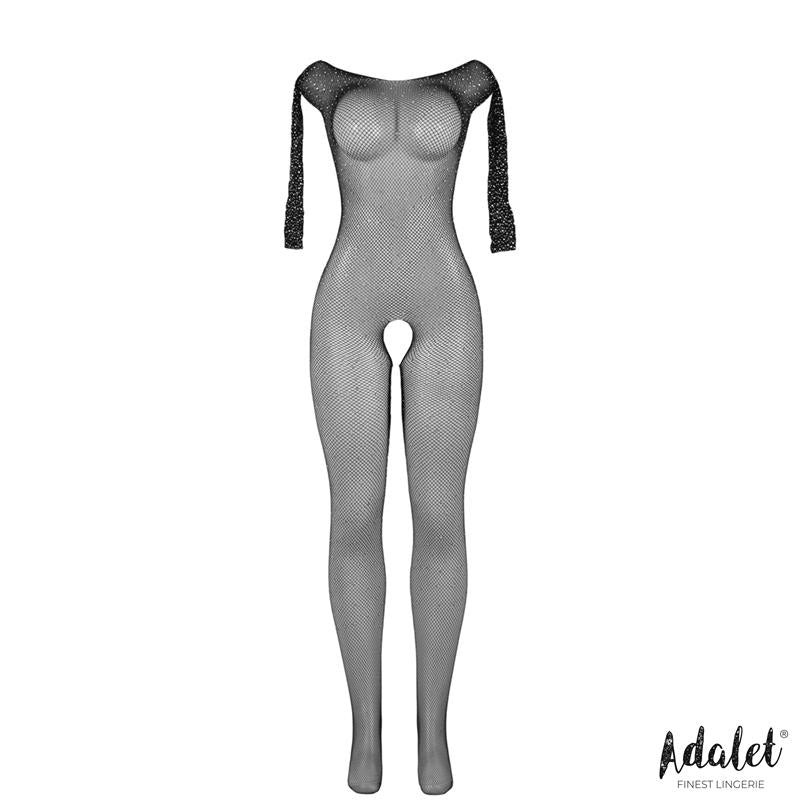 Maty Bodystocking Entepierna Abierta Con Brillantes Talla (Interno):S/M