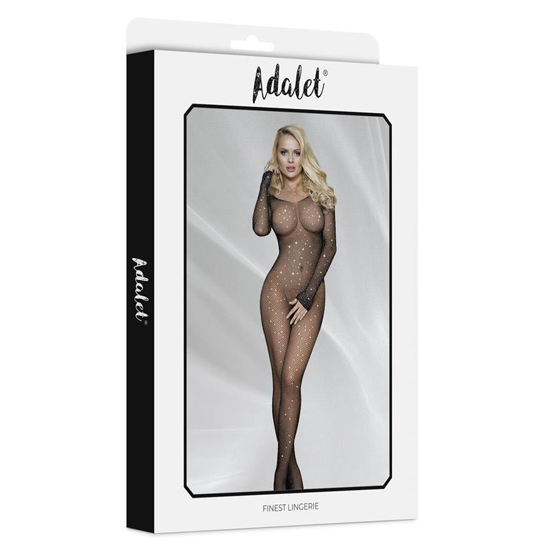Maty Bodystocking Entepierna Abierta Con Brillantes Talla (Interno):S/M