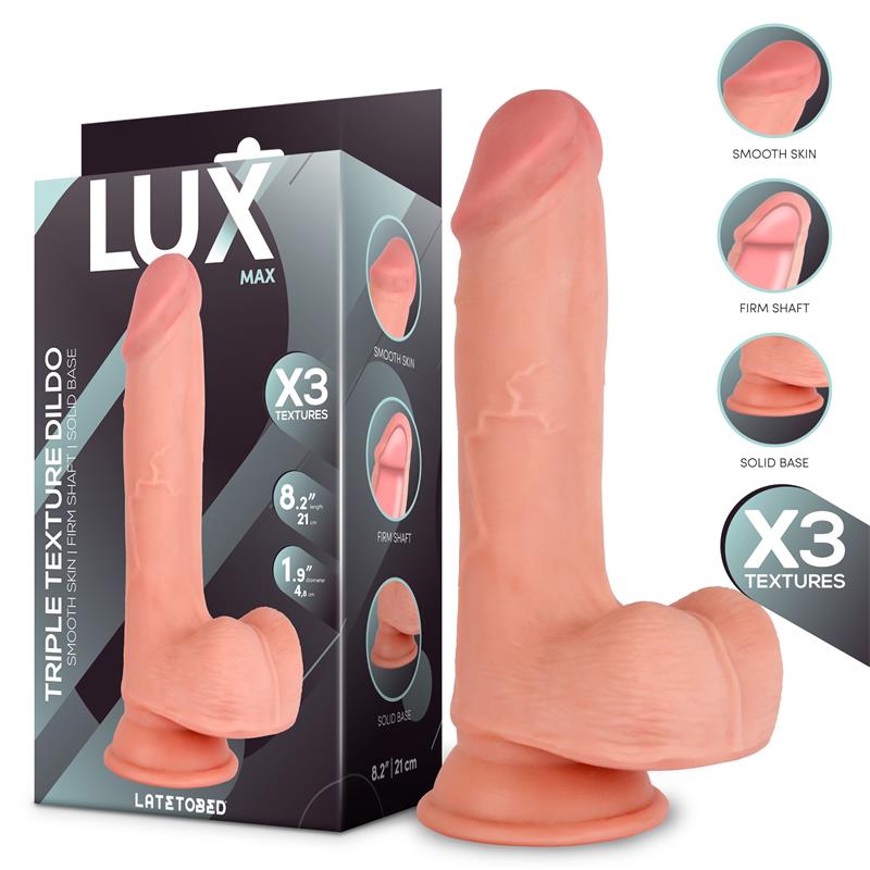 Max Dildo Triple Densidad Con Testículos 8.2
