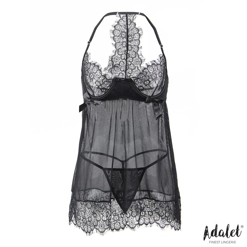 Mila Babydoll Con Pecho Ajustable Y Tanga Talla (Interno):S/M