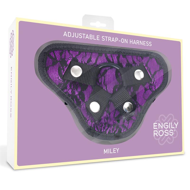 Miley Arnés Universal Ajustable 3 Anillo De Silicona Púrpura
