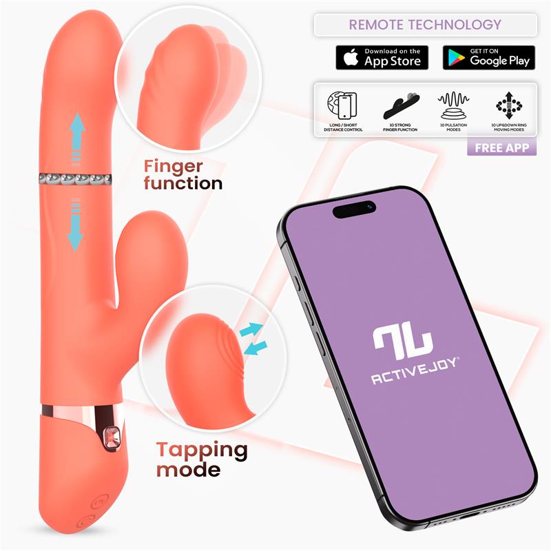 Mindy Vibrador Con Anillo De Bolas Up And Down, Finger Y Pulsación Con App