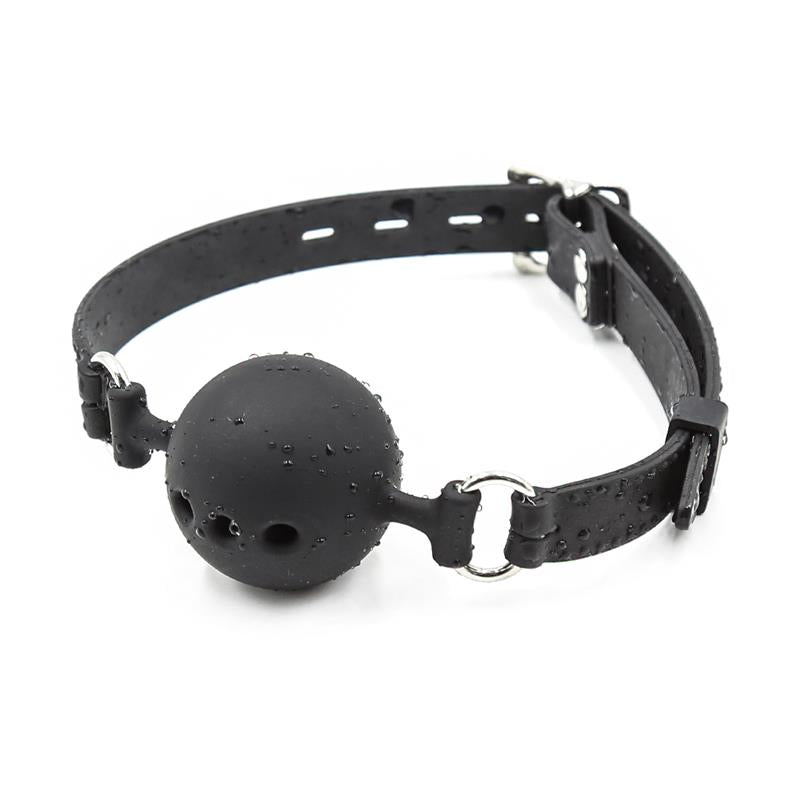 Mordaza De Bola Transpirable De Silicona 4,5 Cm Talla M Negro