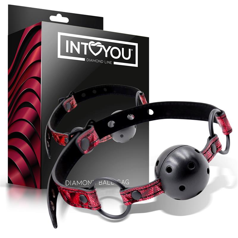 Mordaza De Bola Transpirable Diamond Cuero Vegano