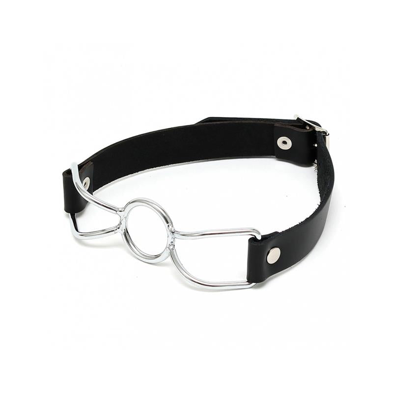 Mordaza Forma Anillo Metal Y Cuero