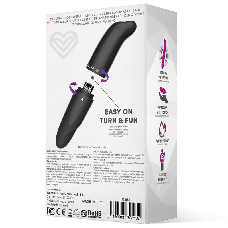 Vibrador  Morton Estimulador Easy Quick Negro