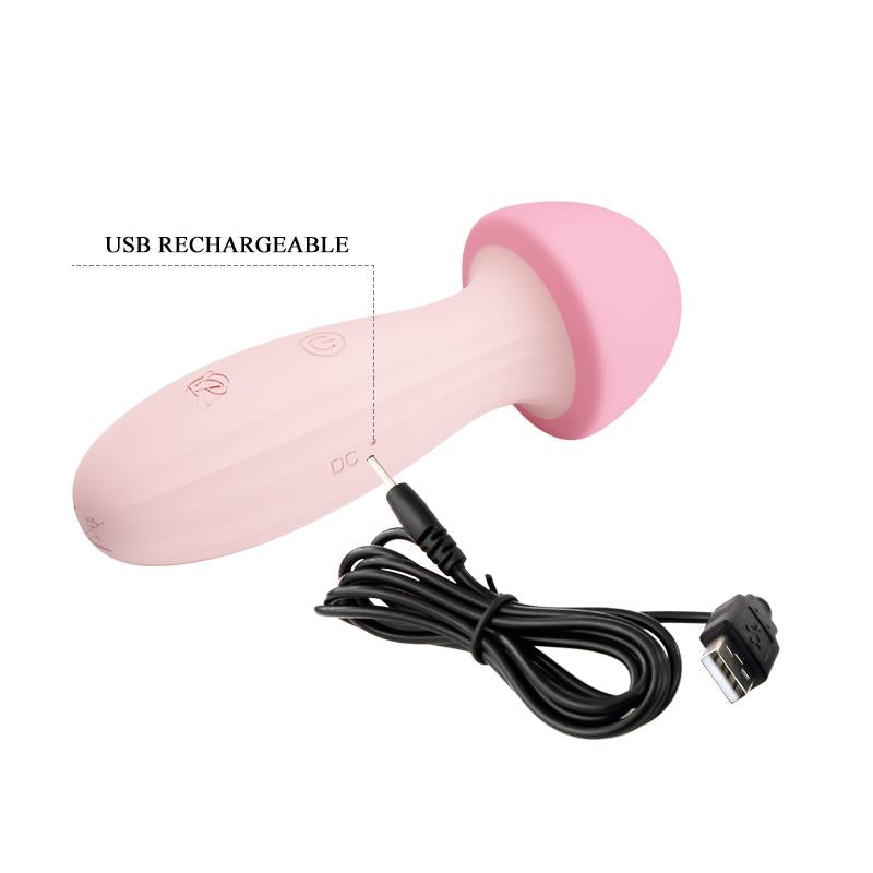 Vibrador/Masajeador Mushroom Silicona Usb