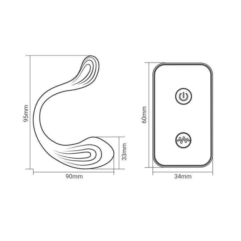 Nami Huevo Vibrador Con Contol Remoto Silicona Líquida Unibody