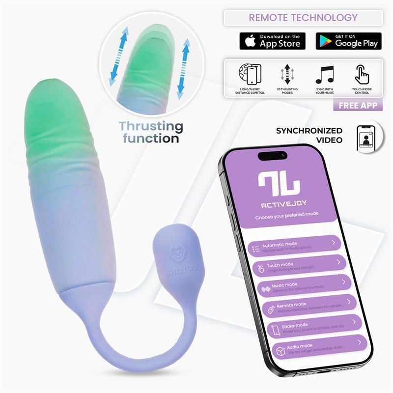 Nexegg Motion Huevo Vibrador Con Thrusting App Lila/Pistacho