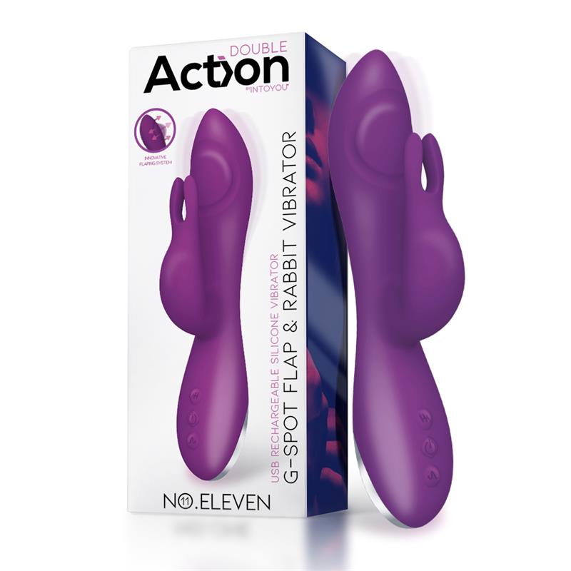 No. Eleven Vibrador Con Conejito, Punto G Y Fución De Pulsación Usb Margnético Silicona