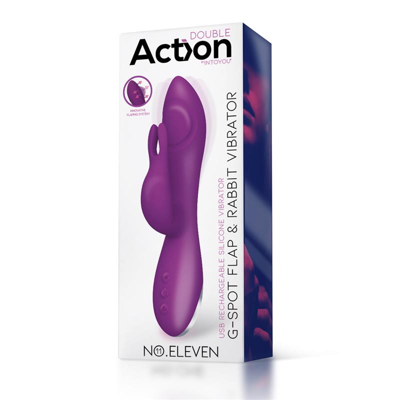 No. Eleven Vibrador Con Conejito, Punto G Y Fución De Pulsación Usb Margnético Silicona