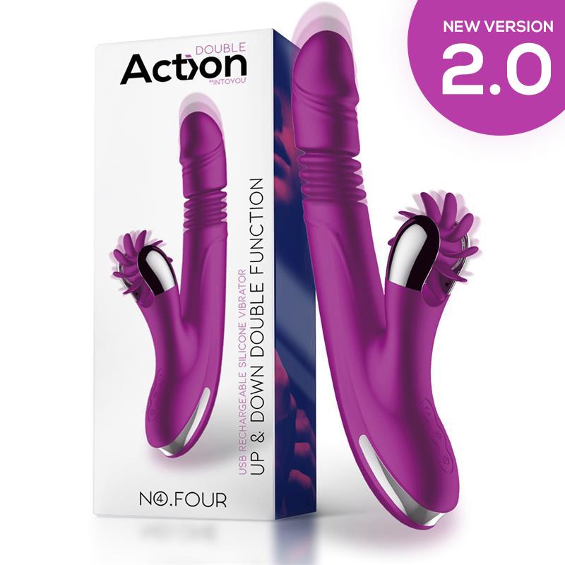 No. Four Vibrador Up And Down Y Rueda Estimuladora Usb Silicona