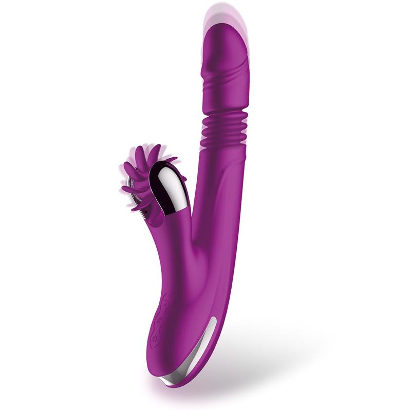No. Four Vibrador Up And Down Y Rueda Estimuladora Usb Silicona