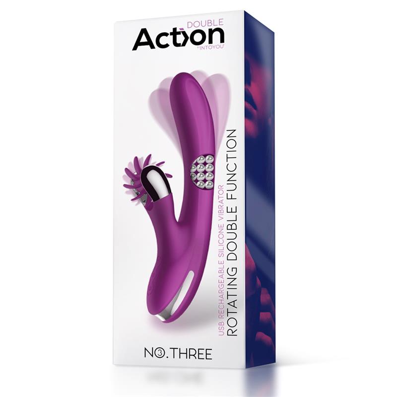 No. Three Rotador Con Bolas Giratorias 360º Y Rueda Estimuladora Usb Silicona