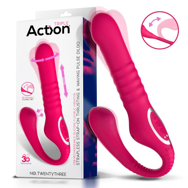 Vibrador  No. Twentythree  Doble Con Pulsación Y Thrusting Flexible 180º