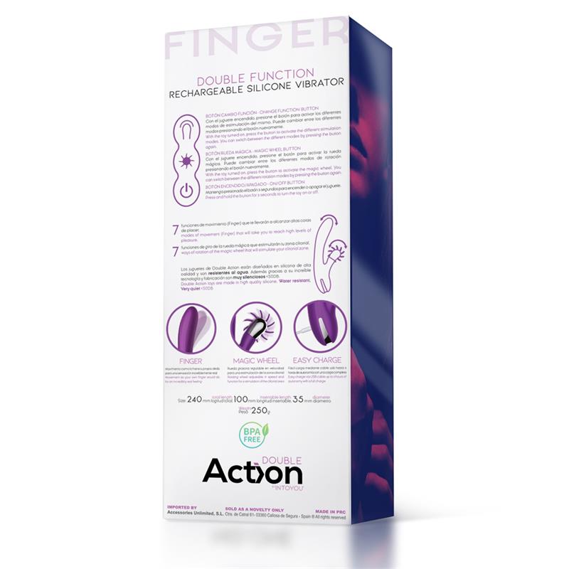 No. Two Vibrador Movimiento Finger Y Rueda Estimuladora Usb Silicona