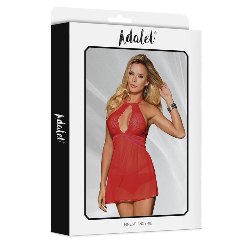 Nova Babydoll Y Tanga Rojo Talla (Interno):S/M