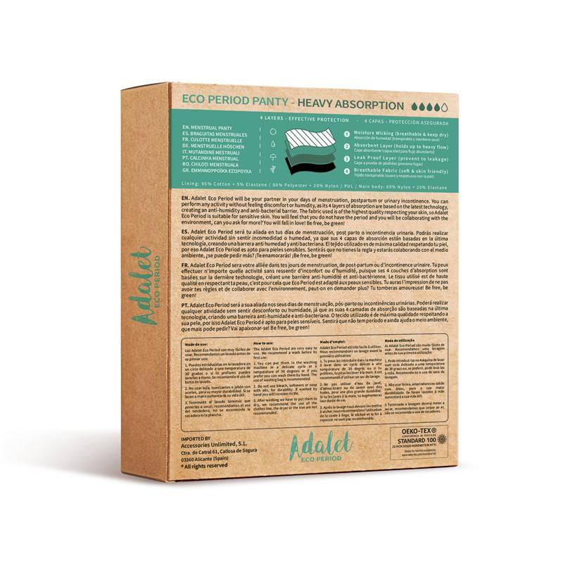 Ocean Braguita Menstrual Absorción Heavy Talla (Interno):S