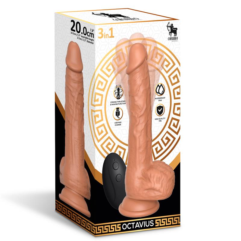 Octavius Dildo Con Vibración, Thrusting Y Waving 360º 7.8 - 20 Cm