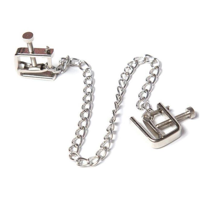 Ohmama Fetish - Pinzas Metalicas Tornillo Con Cadena