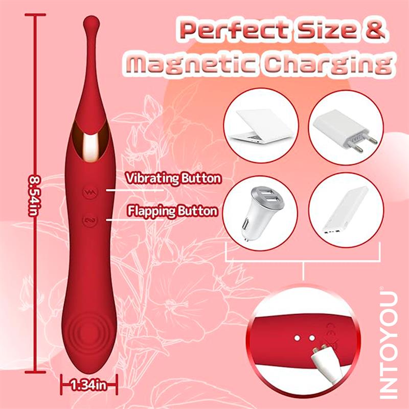 Onax Estimulador Doble Vibrador De Punto Y Doble Pulsación Usb