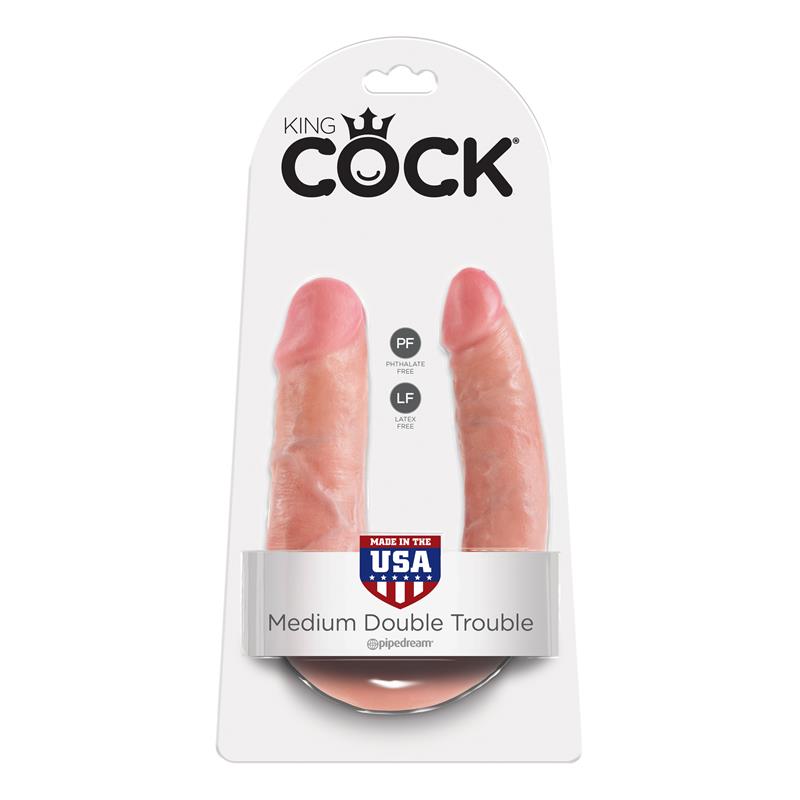 King Cock Pene Doble Penetración Medio 5,5 - Color Natural