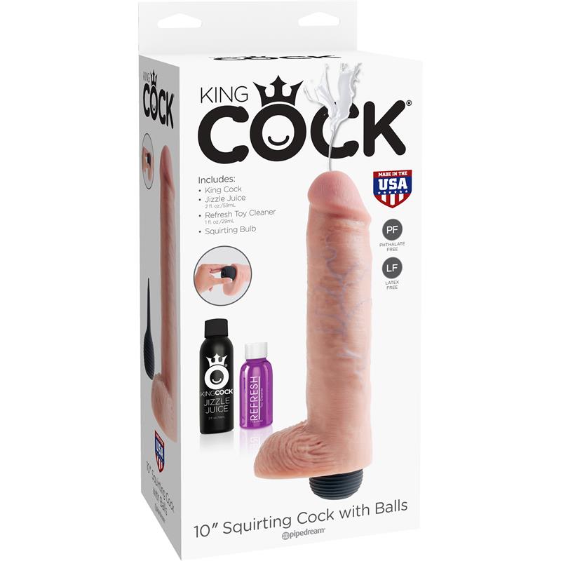 Pene Eyaculador Con Testículos 10 - Color Natural