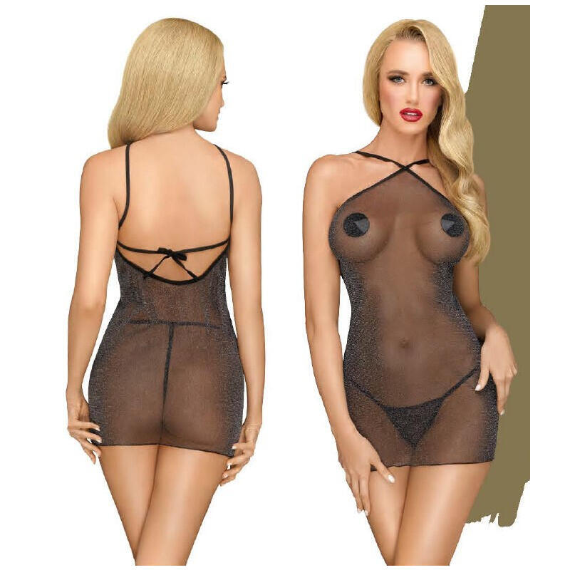 Penthouse Bombshell Chemise Negro L/Xl